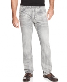Upgrade your denim style with a pair of these cut and sew jeans from Marc Ecko.