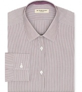 A contemporary fit and easy-to-care-for cotton make the Burberry Treyforth dress shirt a time-honored classic.