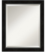 Defy decorating trends with the Madison wall mirror. Deep bevels separate reflection from the satin black frame, altogether a clean, timeless look that's well-tailored for the home office, master bedroom or living room wall.
