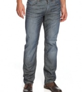 Sharp enough for work, laid-back enough for going out. These jeans from DKNY Jeans transition from one to another as easily as you do.