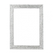 Bedazzled with hundreds of hand-set clear Swarovski® crystals in a silver-tone metal finish, this alluring frame glamorously displays your favorite photographs.