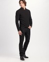 A trim-fitting look blends functional edge with timeless elegance in luxurious, ultra-soft Pima cotton. Crewneck Cotton Hand wash Imported 