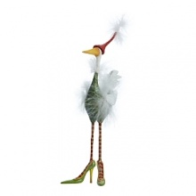 Angela the Goose by Patience Brewster is set for the season in high heels, striped stockings and a feathered hat, ready to decorate your tree. Angela the Goose by Patience Brewster is set for the season in high heels, striped stockings and a feathered hat, ready to decorate your tree.