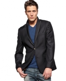 Don't downplay your casual look; dress it up with this blazer from INC International Concepts. Don't downplay your casual look; dress it up with this blazer from INC International Concepts.