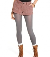 Our favorite cold-weather look meets our favorite fall bottoms with these tweed shorts from American Rag!