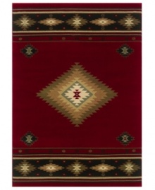Broaden your palette with Southwest flavor. The Hudson rug from Sphinx depicts a versatile diamond pattern in handsome red and black for a look that's as elegant as it is casual. Crafted of durable polypropylene for years of long-lasting beauty. Broaden your palette with Southwest flavor. The Hudson rug from Sphinx depicts a versatile diamond pattern in handsome red and black for a look that's as elegant as it is casual. Crafted of durable polypropylene for years of long-lasting beauty.