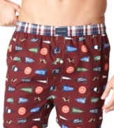 Classic style with adorable allover print boxer by Tommy Hilfiger is made from 100% cotton for all day comfort.