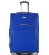 A best bet for the jet set, this full-featured suitcase from Delsey is built for today's traveler. Incredibly spacious and feather light, it helps you avoid those dreaded overage fees with a clever built-in overweight indicator that lights up if your bag is too heavy. 10-year limited warranty. (Clearance)