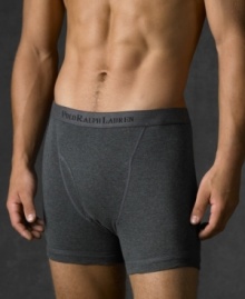 Polo's boxer brief is constructed to offer the ultimate in shape and support in soft cotton jersey. Polo's boxer brief is constructed to offer the ultimate in shape and support in soft cotton jersey.