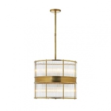 Contemporary light for modern life, this elegant double-tiered Ralph Lauren pendant lamp infuses spaces with rich luminosity.