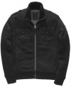 This moto-inspired jacket from Calvin Klein adds downtown style to your layered look this fall.