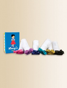 Six pairs of jewel toned, ballet flat-printed socks, adorned with satin bows and packaged in an adorable keepsake box.80% cotton/17% acrylic/3% spandexMachine washImported Six pairs of jewel toned, ballet flat-printed socks, adorned with satin bows and packaged in an adorable keepsake box.80% cotton/17% acrylic/3% spandexMachine washImported