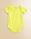 Baby will shine like a star in this brilliant, cozy one-piece with bottom snaps for easy on and off.Envelope necklineShort sleevesBottom snaps50% modal/50% cottonMachine washImported Please note: Number of snaps may vary depending on size ordered. 