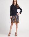 A graphic design with sweet pleats in luxurious silk. Banded waistSide zip closurePleated skirtAbout 20¾ longSilkDry cleanImported Model shown is 5'9½ (176cm) wearing US size 4.