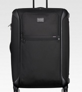 Significantly lighter than traditional wheeled cases, the exterior features convenient zip pockets and the interior includes accessory pockets, tie-down straps and a removable garment sleeve.Zip closureExterior zip compartmentsInterior zip, mesh compartmentsTop carry handleProtective feetBallistic nylon32W x 21H x 13DImported