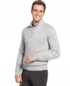 Macy's holiday exclusive! Add some texture to your seasonal style with this fisherman rib sweater from Calvin Klein.