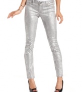 For a look that absolutely shines, rock these skinny jeans from Jessica Simpson! A metallic sheen and cool snakeskin print make these jeans stand out in the best way.