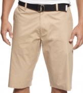 Enter neutral territory. These khaki shorts from Sean John are your easy-wear pair for the season.