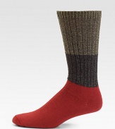 A colorblock statement set in a rich cotton-blend with substantial stretch.Mid-calf height85% cotton/14% nylon/1% spandexMachine washMade in Italy