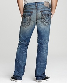 True Religion Ricky Straight Leg Jeans in Locomotive Wash