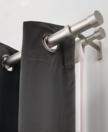 Your view just got better thanks to these bold, contemporary rods from Umbra. Ideal for hanging drapes and sheers, the Cappa double rod allows you to hang two panels at once, taking your windows-and your decor-to a whole new level. Your view just got better thanks to these bold, contemporary rods from Umbra. Ideal for hanging drapes and sheers, the Cappa double rod allows you to hang two panels at once, taking your windows-and your decor-to a whole new level.