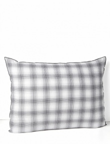Vera Wang Crinkle Plaid King Sham
