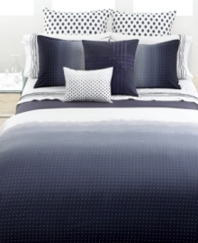Decidedly chic, this Vera Wang flat sheet boasts three rows of pear-edge embroidery at the cuff in shades of indigo. Featuring luxurious 400-thread count cotton percale. Decidedly chic, this Vera Wang flat sheet boasts three rows of pear-edge embroidery at the cuff in shades of indigo. Featuring luxurious 400-thread count cotton percale.