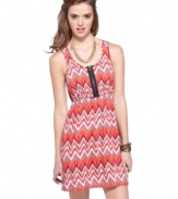 Go chic in this chevron-print dress from Material Girl! Pairs great with boots or flats for a day look that's totally graphic.