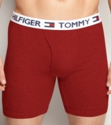 The classic style you love from the designer you trust. These Tommy Hilfiger boxer briefs will give you the support you need.