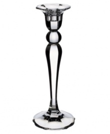 The light of your living room. With a curvaceous shape and sheer facets to reflect a gently flickering flame, this crystal candlestick is simply elegant in any decor. From Villeroy & Boch. The light of your living room. With a curvaceous shape and sheer facets to reflect a gently flickering flame, this crystal candlestick is simply elegant in any decor. From Villeroy & Boch.