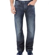 Switch out your classic pair for the sleek straight leg styling of these modern jeans from Buffalo David Bitton.