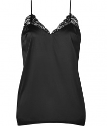 Perfect for layering or leisure, this silk camisole from Stella McCartney features lace trim and a universally flattering cut - V-neck, lace detail at neckline, adjustable thin straps, high-low asymmetric hem, side vent - Wear under a low-cut top or paired with matching panties for stylish lounging Perfect for layering or leisure, this silk camisole from Stella McCartney features lace trim and a universally flattering cut - V-neck, lace detail at neckline, adjustable thin straps, high-low asymmetric hem, side vent - Wear under a low-cut top or paired with matching panties for stylish lounging