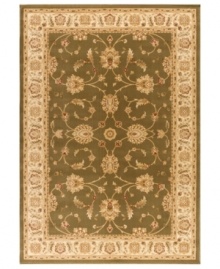 Inspired by intricately-woven rugs of Persia, the Meshad area rug offers beautiful, transitional style. Soft tones like cream, gold and sage are woven in dense, heavy-weight heat-set polypropylene for a surprisingly lush, high-fashion addition to any room. Made in the USA. Inspired by intricately-woven rugs of Persia, the Meshad area rug offers beautiful, transitional style. Soft tones like cream, gold and sage are woven in dense, heavy-weight heat-set polypropylene for a surprisingly lush, high-fashion addition to any room. Made in the USA.