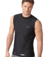 Keep cool and dry from the beginning to the end of your workout with this muscle t-shirt from Under Armour®.