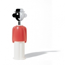 Designed by Alessandro Mendini. Corkscrew in chrome-plated zamak. Designed by Alessandro Mendini. Corkscrew in chrome-plated zamak.