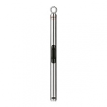For indoor or outdoor use, this stainless steel Rösle lighter is compatible with Rosle's barbecue and grilling tools. A hanging ring offers easy, space-saving storage.