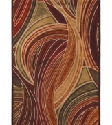 Rich colors undulate in natural waves, creating an irresistible foundation for home design with the Kensington Tidal Wave area rug. Completely crafted in the USA, it is woven of soft, durable olefin in a lush pile that withstands heavy traffic anywhere in the home.