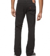 Keep your weekend wardrobe on the cutting edge and jump right into these slim, straight leg jeans from Levi's.