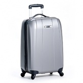 Carry-on trolley for those on the go. Recessed, One-Button locking handle system with Industrial Aluminum Tubes and molded ergonomic comfort grip handle. Packing compartment in the lid comes with buttoned mesh divider to provide extra space for organizing.