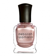 Deborah Lippmann has been obsessed with a rose gold watch and since she hasn't received one in her Xmas stocking she decided the next best thing would be to wear the color on her nails. It has taken her 3 years to get the luxurious finish in this shade.