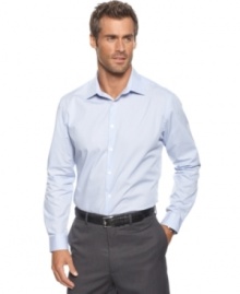 On the slim side. Stay looking sleek with this slim-fit striped shirt from Alfani Red. On the slim side. Stay looking sleek with this slim-fit striped shirt from Alfani Red.