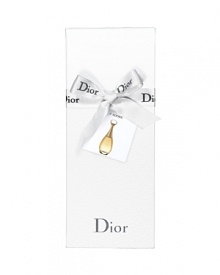 Discover the fragrance that embodies the ultimate expression of femininity and luxury. Like a bouquet of sensuality worn on the skin, J'adore reveals a luminous and precious floral bouquet, with notes of Ylang-Ylang, Rose, and Jasmine. A J'adore Eau de Parfum, 1.7 oz., presented in an elegant pebbled box tied with Dior ribbon.