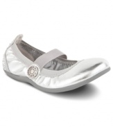 Decorate her style in a dainty way with these Rivington ballet flats from DKNY.