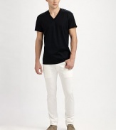 Nothing signals warmer weather better than white jeans; these are cut with slim, modern legs from a denim fabric that's lighter and easier-wearing than most. Five-pocket styleInseam, about 3897% cotton/3% polyurethaneMachine washImported