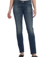 Looking for a flattering fit? Check out Levi's slightly curvy-fit jeans, featuring a no-gap waistband and snug silhouette. Perfect for girls with slight curves.
