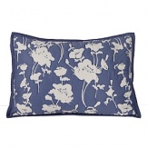 Bright white flowers stand out against a vivid blue field in this sham by kate spade new york. Each flower's border is stitched; sham reverses to solid blue with stitching.