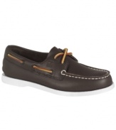 He'll be the most stylish sailor on deck in his Sperry Top-Siders, a preppy classic.