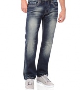 Get the perfect worn-in look with these faded slim-fit jeans from Buffalo David Bitton.