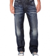 Set the record straight-these heavy washed jeans from Buffalo David Bitton are the easiest way to have great casual style.