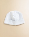 An adorable newborn essential in ultra-soft cotton jersey.Seamed crown with fold-over brimCottonMachine washImported